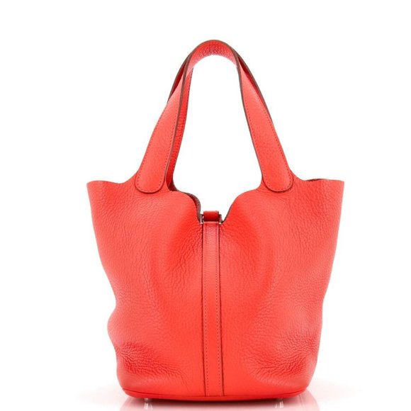 HERMES PICOTIN LOCK MM CLEMENCE PALLADIUM HW RETAIL $3,325 + tax-100% AUTHENTIC - Picture 12 of 16